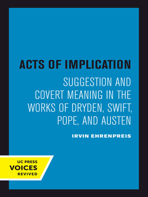 cover image of Acts of Implication